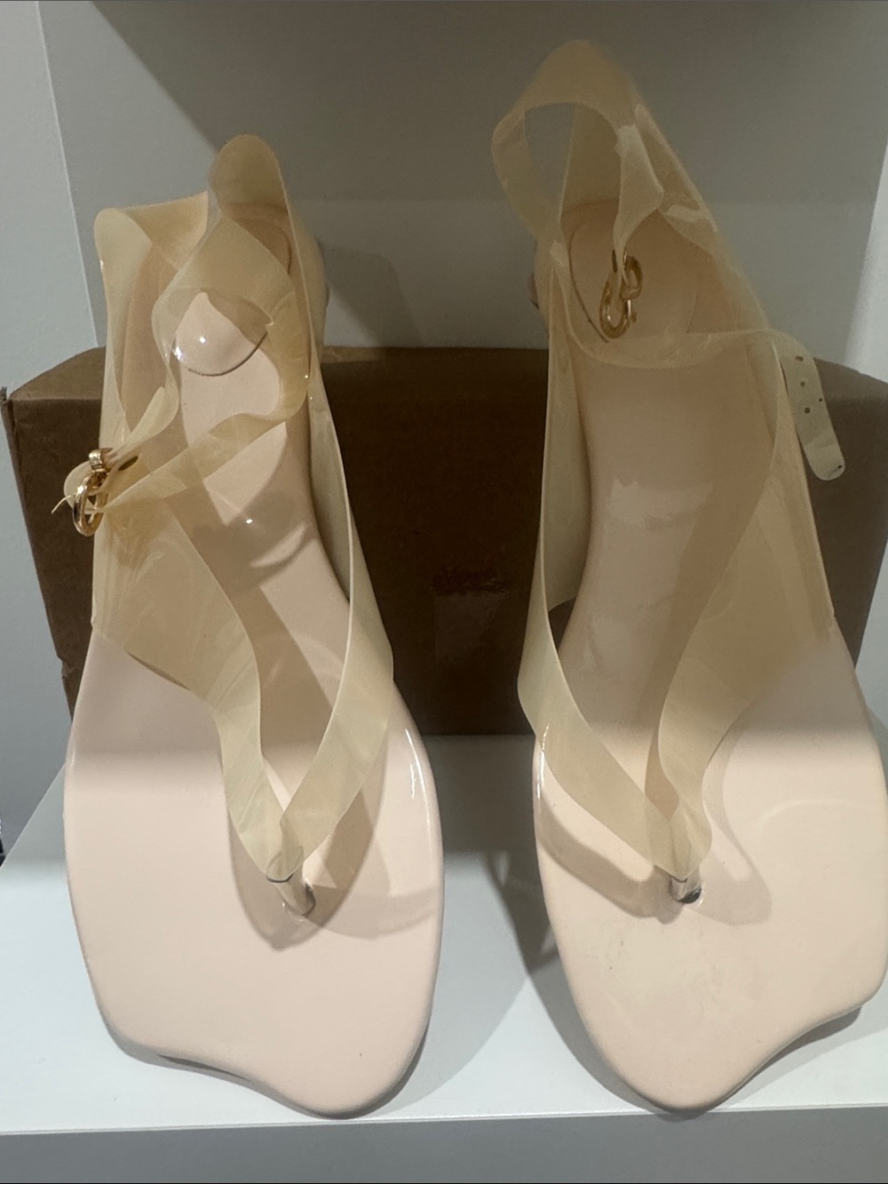 Nude Jelly Ankle-Strap Women's Sandals